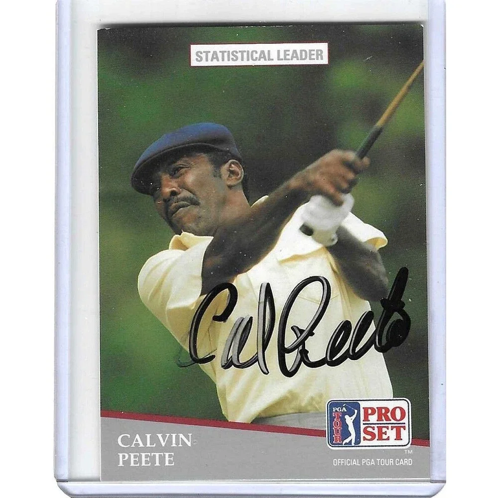 Pro Set Golf Card #271 Calvin Peete Signed 1991